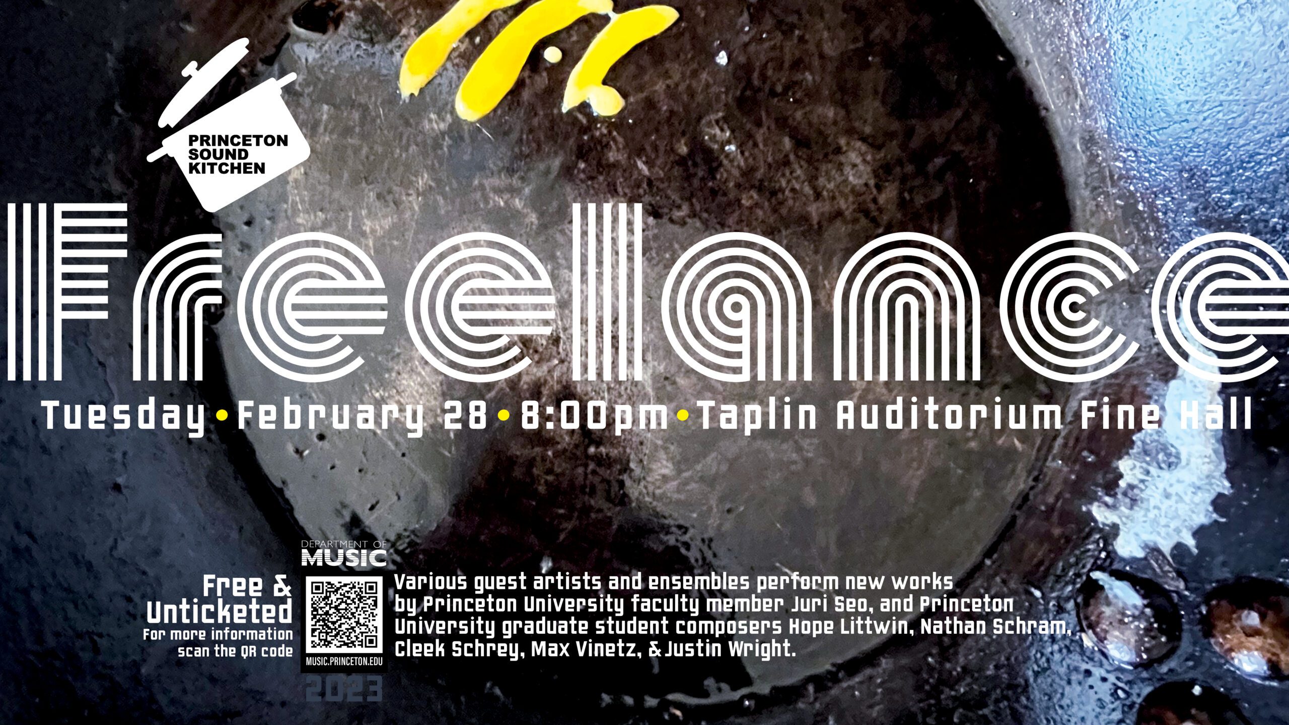 multicolored poster with large text that reads Freelance in a creative font